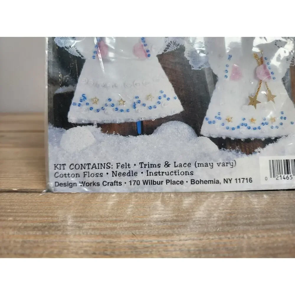 Felt Ornament Kit 3 Angel Ornaments Finish 5